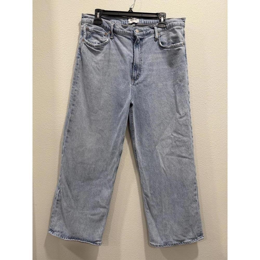 AGOLDE Ren Wide Leg High Rise Denim Jeans, Women's 33 - Picture 4 of 9